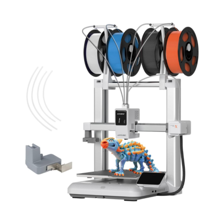 Anycubic Kobra X - Impresora 3D multicolor, fácil configuración con impresión nativa de 4 colores hasta 19 colores, impresión 3D rápida de 21.16 pulgadas/s, cámara AI, silenciosa 45 dB, FDM, perfecta