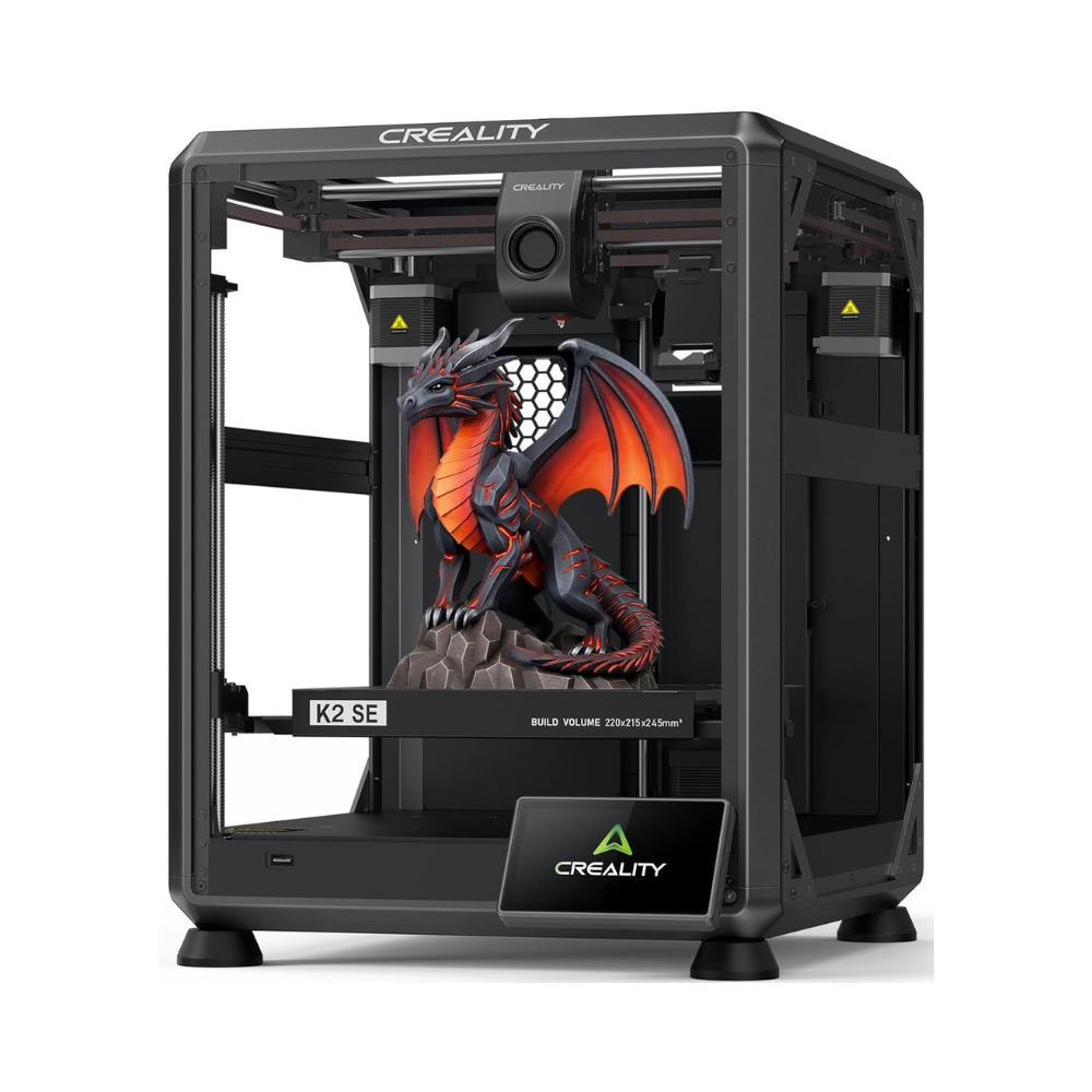 Creality Impresora 3D K2 SE, impresión de alta velocidad de 19.685 in/s, compatible con impresión 3D multicolor CFS, construcción de metal sólido, nivelación automática, extrusora de accionamiento directo, boquilla de intercambio rápido, tamaño de impresión de 220 × 215 × 9.646 in
