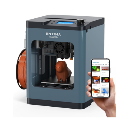 Entina Tina2 Plus Impresoras 3D inteligentes con impresión rápida de 250 MM/S, totalmente montada, impresora 3D para niños y principiantes con impresión 3D WiFi de alta precisión, mini impresora 3D de nivelación automática con plataforma PEI
