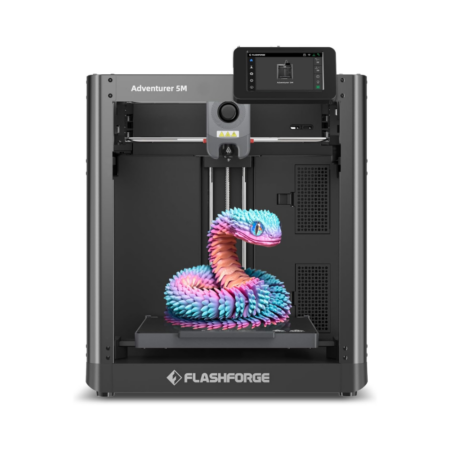 FLASHFORGE Adventurer 5M Impresora 3D con Nivelación Automática Completa, Impresión de Alta Velocidad Máxima de 600mm/s, Extrusora Directa de 280°C con Boquilla Desmontable 3S, Estructura