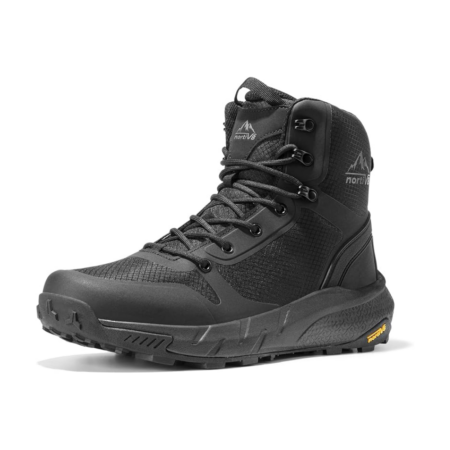 NORTIV 8 Botas tácticas militares para hombre, ligeras y cómodas, con cremallera lateral para todo el día, botas de trabajo, para motocicleta, botas de combate, para senderismo, Metrostrike (8-9