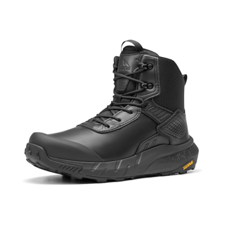 NORTIV 8 Men's Waterproof Military Tactical Hiking Work Boots Leather Motorcycle Combat Lightweight Non-Slip Boots for Men 8 Inches
