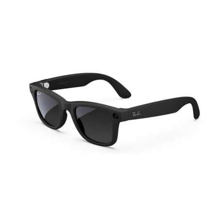Ray-Ban Meta (Gen 1), Wayfarer, Negro Mate Grande | Gafas inteligentes con IA para hombre y mujer — Cámara de 12 MP, altavoces de oído abierto, vídeo, Bluetooth — Lentes polarizadas con degradado de grafito — Tecnología portátil